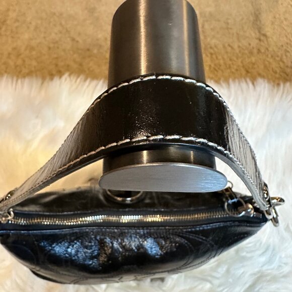 EUC Coach- Black Patent Leather Demi Crossbody Bag - Picture 8 of 13